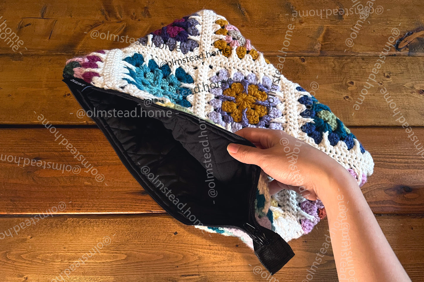 16-inch Crochet Granny Square Laptop Sleeve