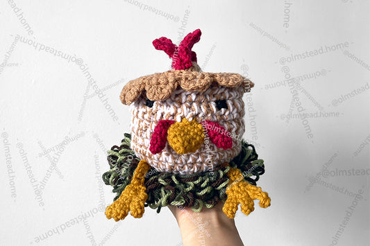 Hennifer Chicken Crochet Coaster Set